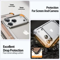 Eary Frameless Case for iPhone 18 17 Pro Max Air for Magsafe Metal Shockproof Protective Phone Cover Aluminum Anti-Drop Bumper