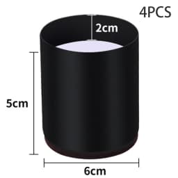 2/4PCS Bed Furniture Risers Elevation in Heights Heavy Duty Risers for Sofa Couch Desk Table Black Round Saquare Floor Protector