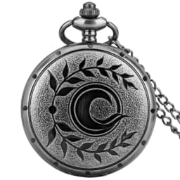 Olive Leaf Pattern Carved Quartz Pocket Watch Vintage Bronze Fob Chain Roman Numerals Face Round Dial Necklace Lucky Timepiece