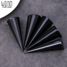 Acrylic Solid Finger Ring Holder Stand Conical Bague Display Rack Dressing DesktopDecor Ring Jewelry Support Organizer