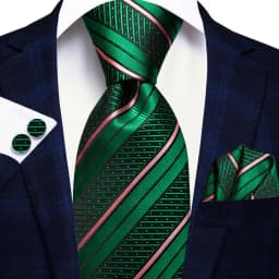 Hi-Tie Navy Blue Striped Silk Wedding Tie For Men Fashion Design Gift Men Necktie Hanky Cufflink Set Business Party Dropshiping