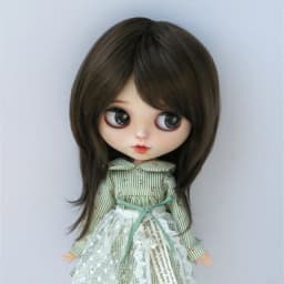 JD762 Natural curls Mid long doll wigs that can be tilted and self trimmed with bangs Full sizes Doll Accessories