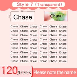 Name Sticker Custom Waterproof Kawaii Decals Personalized First Name Label for Children School Stationery Bottle Tag