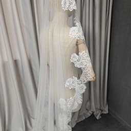 Customized Mantilla Veil with Eyelash Lace, 2m/2.5m/3m Single Tier Wedding Veil, Elegant Lace Ivory Bridal Veil with Hidden Comb