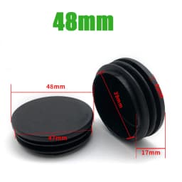 Black PE Plastic Round Pipe Plugs, Dia 10-100mm Furniture Foot Caps, Chair/Table Leg Protectors, Dustproof Tube Hole Covers