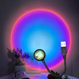 LED Sunset Lamp Nightlights USB Projector Birthday Party Decoration Mood Lights For Bedroom Living Room Wall Photography