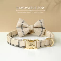 Personalized Dog ID Collar Cute Bowtie Pet Collars Necklace Free Engraving Puppy Cat Buckle Collar For Small Medium Dogs Cats