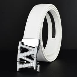 High Quality 2025 Hot W Letter Luxury Men White Designer Fashion Belt Wide Casual Business Classic Waist Strap Ceinture Homme