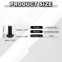 4/10/20pcs Pocket Clip Screws T6 Torx Head 2-56UCN 3.5/4.5/6/7.2mm Thread Length Folding Knife Fasteners for Blade Fixing