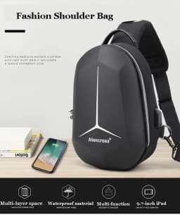 Designer Anti-theft Lock Crossbody Bag USB Charging Travel Shoulder Bag High Quality Messenger Bags Male Waterproof Chest Bag