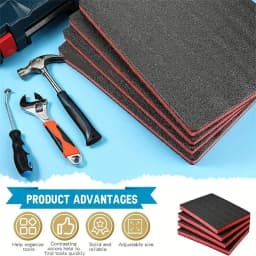 2Pcs Tool Box Foam Inserts Packing Foam Pads Camera Case Cushioning Insert Sheet for Transport DIY Crafts Toolbox Liner