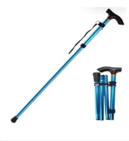 Adjustable Telescopic Folding Aluminum Alloy Walking Cane Anti-slip Lightweight Elderly Walking Hiking Support Crutch