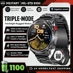 2026 T-Rex3 Ultra 1100mAh Battery Smart Watch GPS Track Compass IP69K Waterproof Sports Tracker Outdoors Military Smartwatches