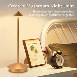 HPH Rechargeable Table Lamp Creative vintage Led Lamp Coffee Pina Pro Table Lamp Aesthetic Decoration Decorative Desk Lamp