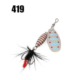 W.P.E Fishing Lure Rotating Sequins Spoon Spinner Bait Brass High Carbon Steel Hook 3.7g 5.3g 8.2g 10.5g Wobblers Bass Pesca