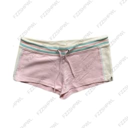 Y2K Color Block Striped Hot Pants Sakura Love Print Shorts Women Low Waist Drawstring Summer Mini Beach Shorts Spicy Girls