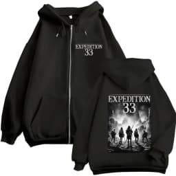 Game Esquie Clair Obscur Expedition 33 Jacket Hoody Unisex Vintage Oversized Zip Up Sweatshirt High Quality Fleece Zipper Hoodie