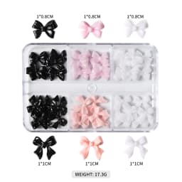 6 Grids Transparent Crystal Nail Pile Diamond Luxury Heart Square Nail Art Rhinestones Gems Sparkle Glass Nail Stones DIY Charms