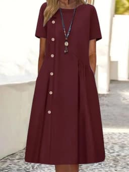 Women New Loose Boho Button Pockets Vintage Ruffles Befree Summer Elegant Party Dress Summer Party Maxi Dresses