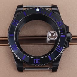PVD Black NH35 40mm Men's Watch Case Sapphire For SUB Seiko NH35 NH36 NH38 NH34 Miyota 8215 ETA 2824 Movement Yacht-Master 20ATM