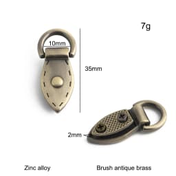 10/30/100PCS Metal Leaf Shape Bag Anchor D-ring For DIY Leather Shoulder Handbag Straps Hanger Hooks Connector Clips Accessories