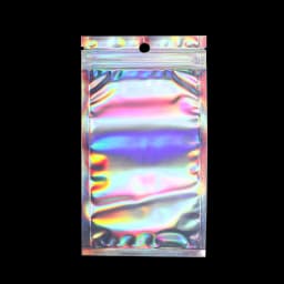 50pcs Self-Sealing Laser Small Plastic Bags for Jewelry Pouch with Clear Display Window Jewelry Packaging Gift Storage Bag