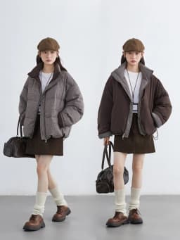 CHIC VEN Women Down Coats Retro Double-sided Stand Up Collar Down Jacket 90 White Duck Down Female Overcoat Autumn Winter 2025