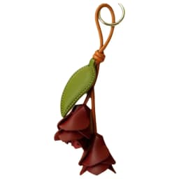 Multi-color Purple Pu Leather Flower Pendant Hanger Lavender Pu Flower Keychain Weave Fashion Bag Charm Car Keyring