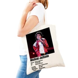 Michael Jackson Lady Shopping Bags Double Print Super Star Women Shopper Tote Bag Lightweight Album Girl Shop Satchel