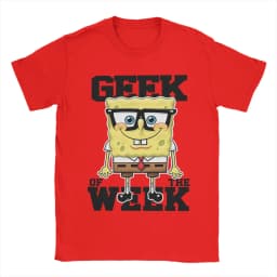 Men Spongebobs T Shirts Pure Cotton Tops Leisure Short Sleeve Crewneck Tees Gift Idea T-Shirts