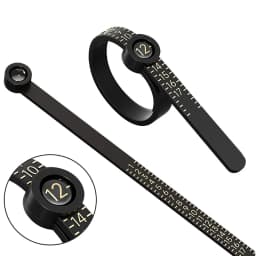 Ring Ruler Ring Measuring Tape Ring Measuring Tool Annular Coil Finger Size Filter with Magnifying Glass US UK EU HK Size