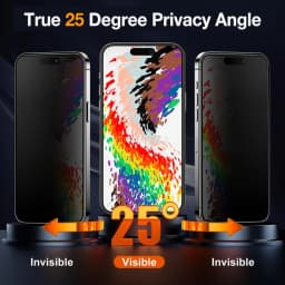 NNBILI 3pcs Full Coverage Frosted Privacy Screen Protector Ceramic Film Anti-Peep Upgrade Edge Protection for iPhone 18 Pro Max