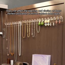 3 Pcs Adhesive Paste Wall Jewelry Hanger Storage Display Jewelry Hooks Holder Storage Cupboard Hanger Earring Necklace Hanger