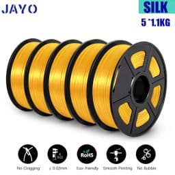 JAYO Filament PLA Plus Silk 5 Rolls 3D Printer Filament 1.75mm 1kg No Bubble 3D Printer Materials for FDM 3D Printing Materials