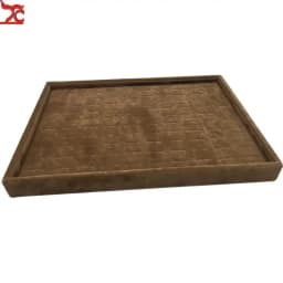 35X24X3Cm Flannel Jewelry Tray 100 Digit Ring Display Storage Jewelry Display Props Ring Trays Dedicated Dustproof Plastic Cover