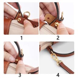Bag Strap For Longchamp Mini Bag Leather Replacement Crossbody Shoulder Strap Without Punching Modification Bag Accessories