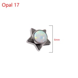 1 PC Surgical Steel Dermal Anchor Moon Shape Micro Dermal Anchor Flower Star Piercings Skin Diver Piercing Body Jewelry 14g