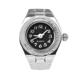 Creative Alloy Shell New Hot Selling Compact Finger Circular Arabic Numeral Scale Dial Couple Men's And Women's Ring Watch