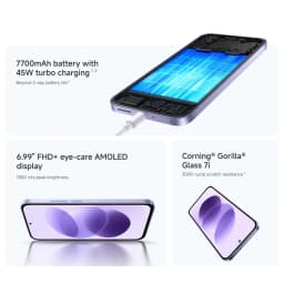 Xiaomi Redmi Note 17 5g Global Version, Dual Sim, 6.99" Fhd+ 120Hz Amoled Display, Corning Gorilla Glass 7I, Snapdragon 4 Gen4, 7700 Mah Battery, Fast Charging, 50Mp Camera, Ip65, Hyperos, 5g Smartphone European Networks