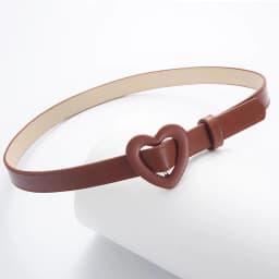 New Love Heart Button PU Needle Buckle Thin Waist Belt with Casual Decoration Paired High-end Unisex Girls's Belts for Children
