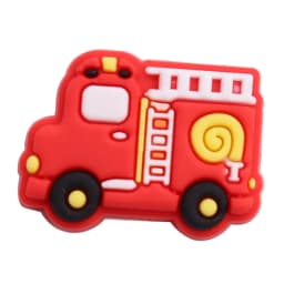 Single Sale 1pcs PVC Shoe Charms Fire Engine Excavator Crane Truck Hole Slipper Accessories Shoes Ornament For Children Gift