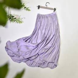 Summer Silky Skirt Elastic High Waist Glossy Silky Long Skirt Sea-Island Filament A-line Skirts Beach Vacation Pearlescent Dress