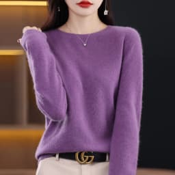 2026 New Cashmere Basic Top Long Sleeve Women O-Neck Knitted Sweater 100% Pure Merino Wool Pullover Clothing Knitwear Traf