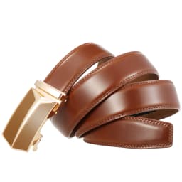 3.5cm Classic Business Office Black Brown Genuine Cow Leather Belts For Men Luxury Designer Automatic Buckle Formal Strap Male