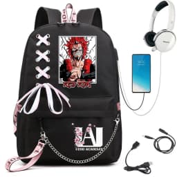 My Hero Academia Anime Print Student Backpack with Webbing Straps Girls School Bag Lightweight Casual Daypack