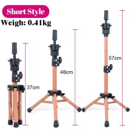 Mannequin Head Wig Stand With Adjustable Wig Tripod Stand Holder For Wigs Making Display With T Pins/Wig Cap Training Practice