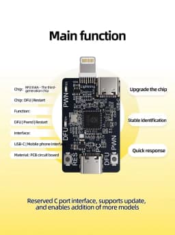 SUNSHINE RP2354A Third‑Gen Chip Pico DFU Engineering Board One‑Click DFU PWND USB‑Liter8 Purple Mode Tool for iPhone XR‑11PM