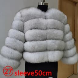 2026 Real Fox Fur Coat Women Winter Warm Luxury Natural Raccoon Fur Jacket Detachable Sleeves Female Vest Furry Coats
