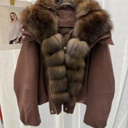OFTBUY Windproof Fabric Jacket Winter Drawstring Thick Puffer Jacket Woman Women Hooded Large Fox Fur Coat Real Duck Down Parka