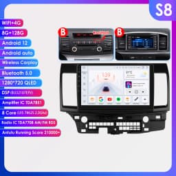 4G Carplay Android Auto Multimedia for Mitsubishi Lancer 2007-2017 Autoradio car intelligent systems 2din Screen 7862 Head Unit